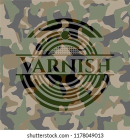 Varnish camouflaged emblem