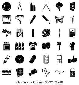 Varnish icons set. Simple set of 36 varnish vector icons for web isolated on white background