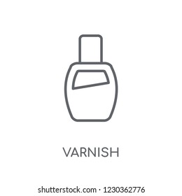 varnish linear icon. Modern outline varnish logo concept on white background from Hygiene collection. Suitable for use on web apps, mobile apps and print media.