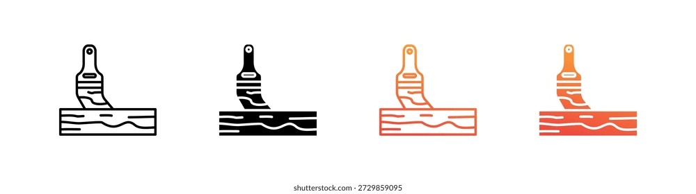 Varnish Multiple Style Icon Set Vector