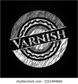 Varnish on blackboard