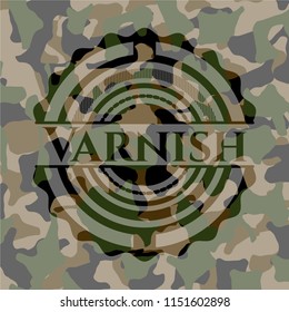 Varnish on camo texture