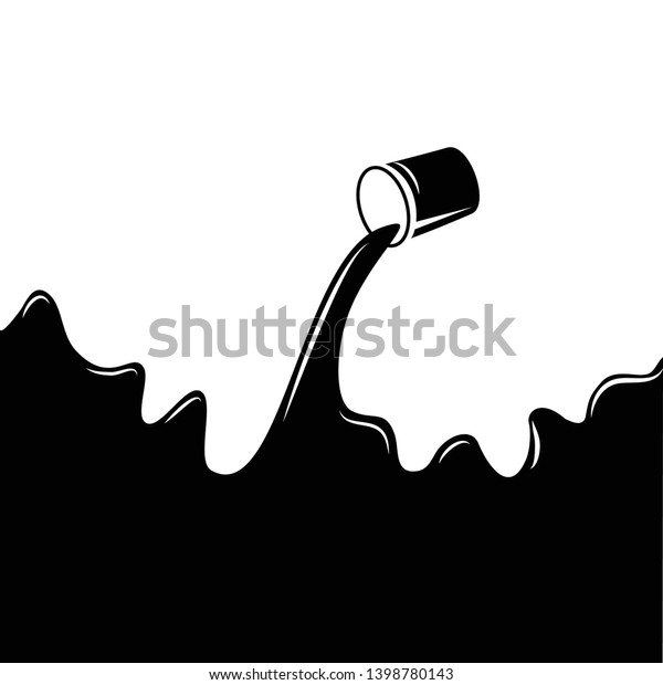 Varnish Paint Bucket Vector Illustration Stock Vector Royalty