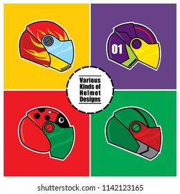 Varous helmet design template set