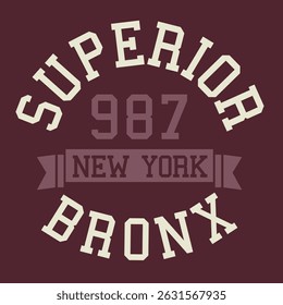 Varsity Athletic College Graphic Design Vector