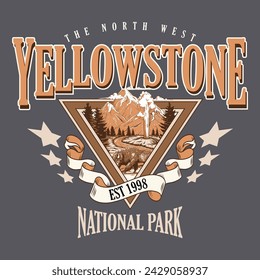 varsity autumn national park camping graphic design