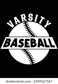 Varsity baseball vector art design, eps file. design file for t-shirt. SVG, EPS cuttable design file svg