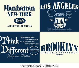 varsity college style artwork slogan  for t-shirts and sweatshirts in varsity vintage style.