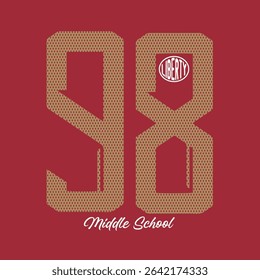 Varsity colegial atlético deportivo números vintage Vector de arte para la colección de impresión de ropa deportiva y bordado