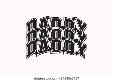 Varsity Dad Father Day T-shirt Design, Varsity Daddy, Daddy Father, Father Vibes EPS Design