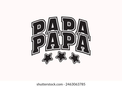 Varsity Dad Father Day T-shirt Design, Varsity Daddy, Daddy Father, Father Vibes EPS Design