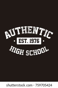 varsity design fonts vector illustration
