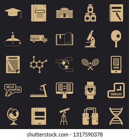 Varsity icons set. Simple set of 25 varsity vector icons for web for any design