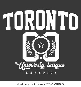 Vielfältige Illustration mit Toronto-Slogan. Vektorgrafik-Design für T-Shirt.