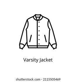 Varsity Jacket Icon In Vector. Logotype