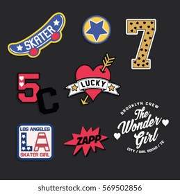 varsity old school college skate patch embroidery