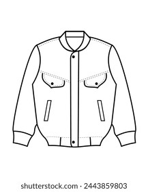 Varsity size chart. Vector outline icon isolated on white background.