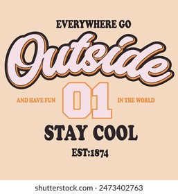 varsity slogan graphic for t-shirt