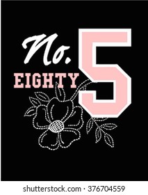 gráfico de slogan do varsity para camiseta