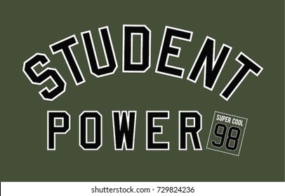 varsity slogan graphic for t-shirt