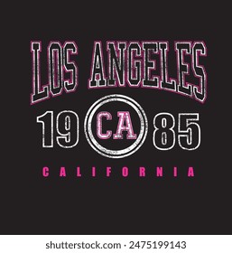 varsity slogan , Los Angeles Slogan graphic for t-shirt