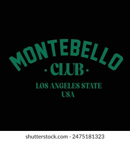 varsity slogan , montebello slogan vector