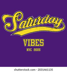 Varsity slogan print. College slogan typography print design. Vector t-shirt graphic or other uses.