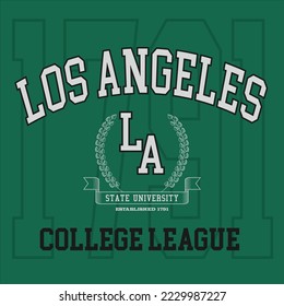 Huella de eslóganes de Varsity. Diseño impreso de tipografía de eslogan universitario. Gráfica de camisetas vectoras u otros usos.