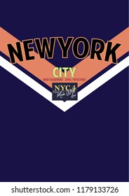 Varsity slogan print. Newyork varsity slogan