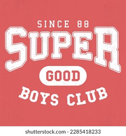 varsity slogan typography vector illustration