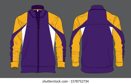 Varsity sports jacket template design vector mockup	