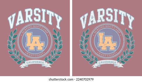 Varsity style graphic. Editable and ready to use