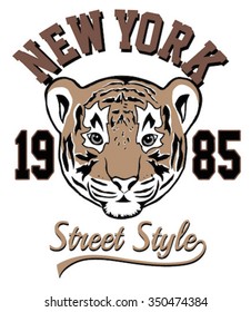 varsity tiger print for t-shirt