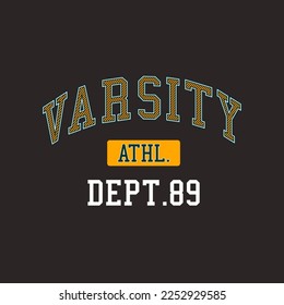 varsity typography for print t shirt
