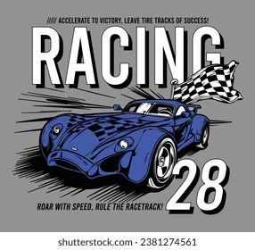 Varsity vector vintage sport racing car, T-shirt Graphics, Vintage typography for t-shirt