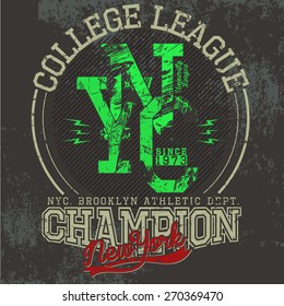 Varsity,t-shirt graphics,Vector Graphics and typography t-shirt design for apparel