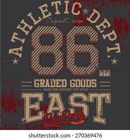 Varsity,t-shirt graphics,Vector Graphics and typography t-shirt design for apparel