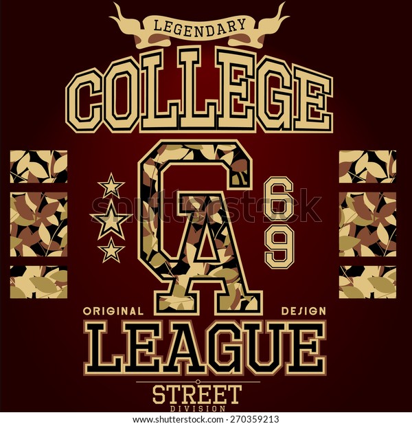 Varsitytshirt Graphicsvector Graphics Typography Tshirt Design Stock ...