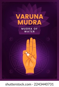 Varuna Mudra Hand Gesture - Vector illustration