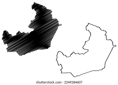 Varzea Alegre municipality (Ceará state, Municipalities of Brazil, Federative Republic of Brazil) map vector illustration, scribble sketch Várzea Alegre map