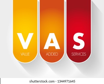 VAS - Value Added Services Acronym, Business Concept