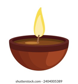 vasant hindu lamp illustration isolated