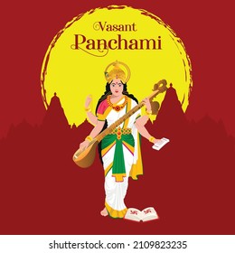 Vasant Panchami, also spelled Basant Panchami, is a festival vasant panchmi with veena