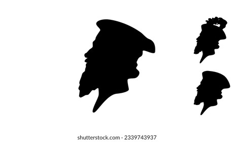 Vasco da Gama Silhouette, hochwertige Vektorgrafik