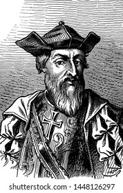Vasco da Gama  vintage illustration