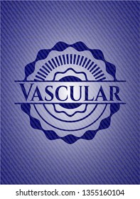 Vascular badge with denim texture