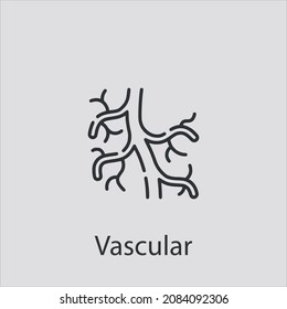 vascular icon vector icon.Editable stroke.linear style sign for use web design and mobile apps,logo.Symbol illustration.Pixel vector graphics - Vector