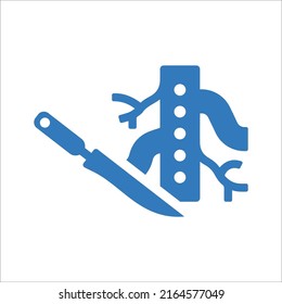 Vascular Surgery Icon. Blue Color Design.