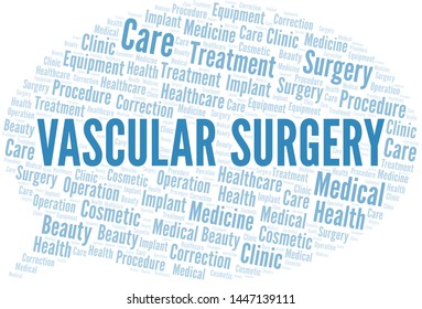 Vascular Surgery Word Cloud Vector Made With Text Only