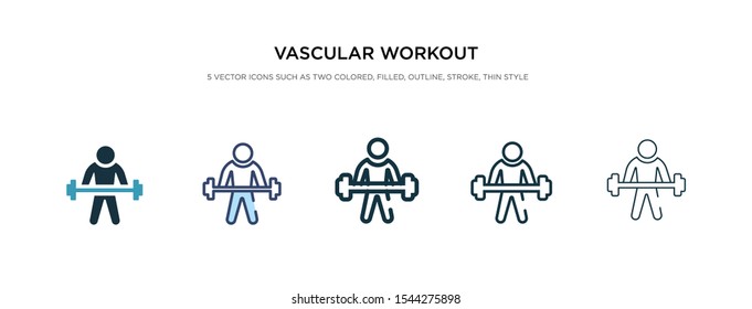 vascular workout icon in different style vector illustration. two colored and black vascular workout vector icons designed in filled, outline, line and stroke style can be used for web, mobile, ui